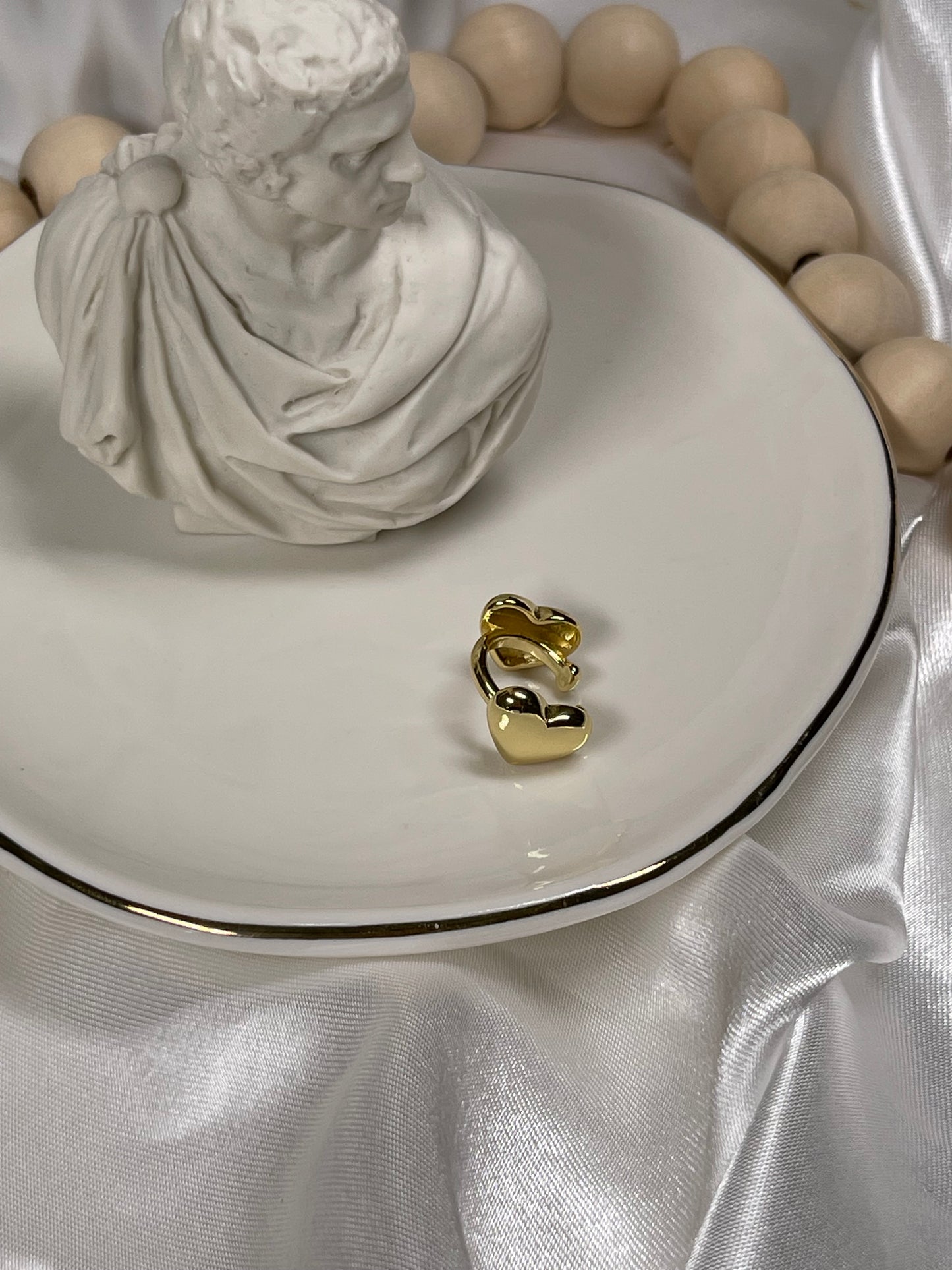 Doble corazón ear cuffs