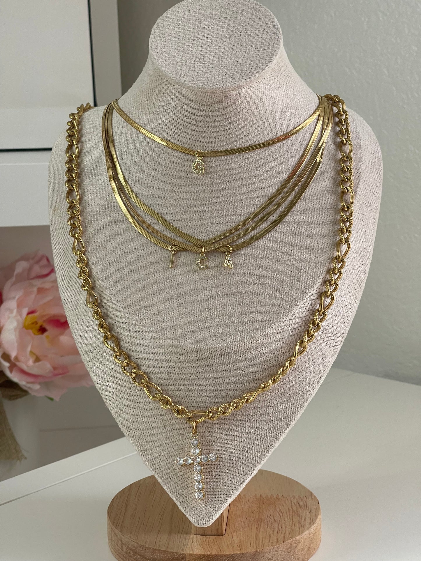 Initial snake necklace