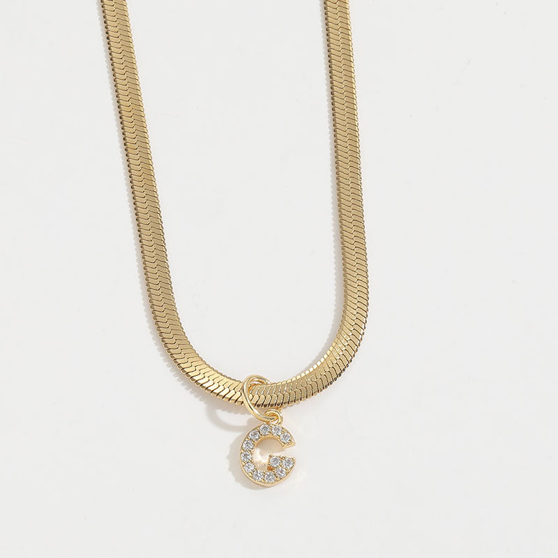 Initial snake necklace