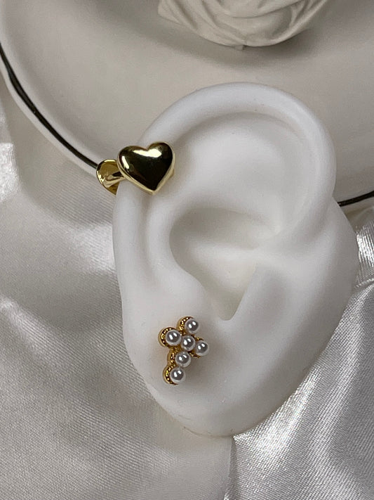 Doble corazón ear cuffs