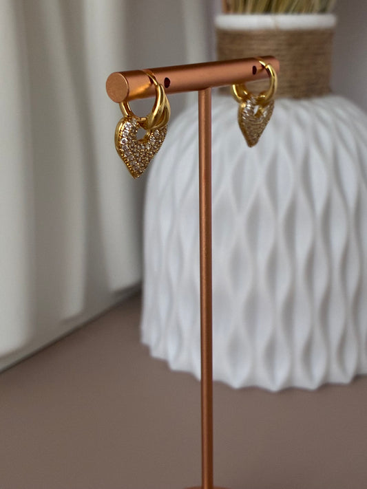 Corazón brillante earrings