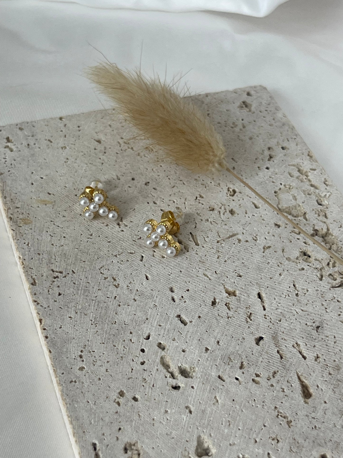 Pearl Cross earrings