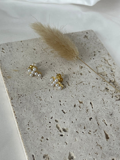 Pearl Cross earrings