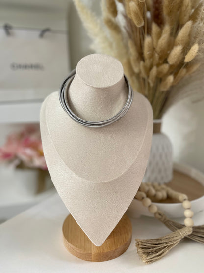 Punky silver necklace