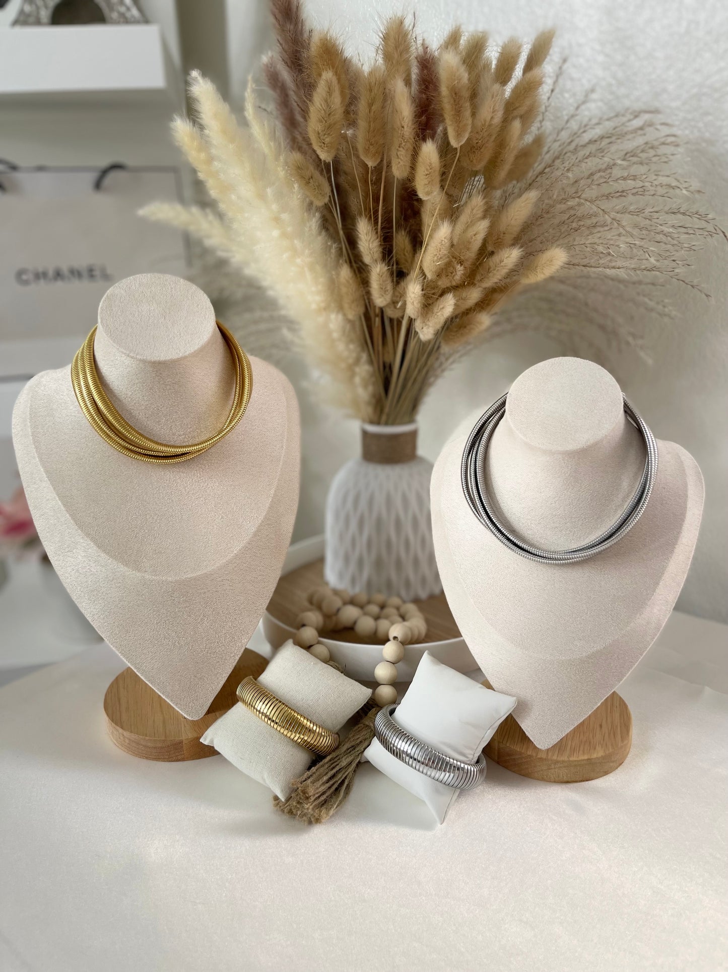 Punky silver necklace